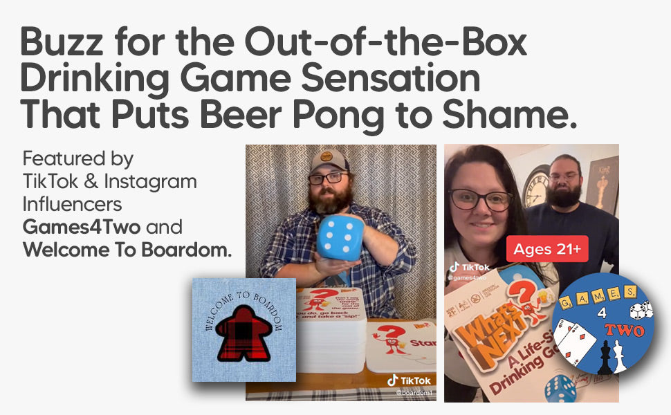  What's Next? A Life-Size Drinking Game – Fun Board Game for  Adults Where You are The Game Piece. Gift for Adult That Likes to Party and  Have a Good Time, by